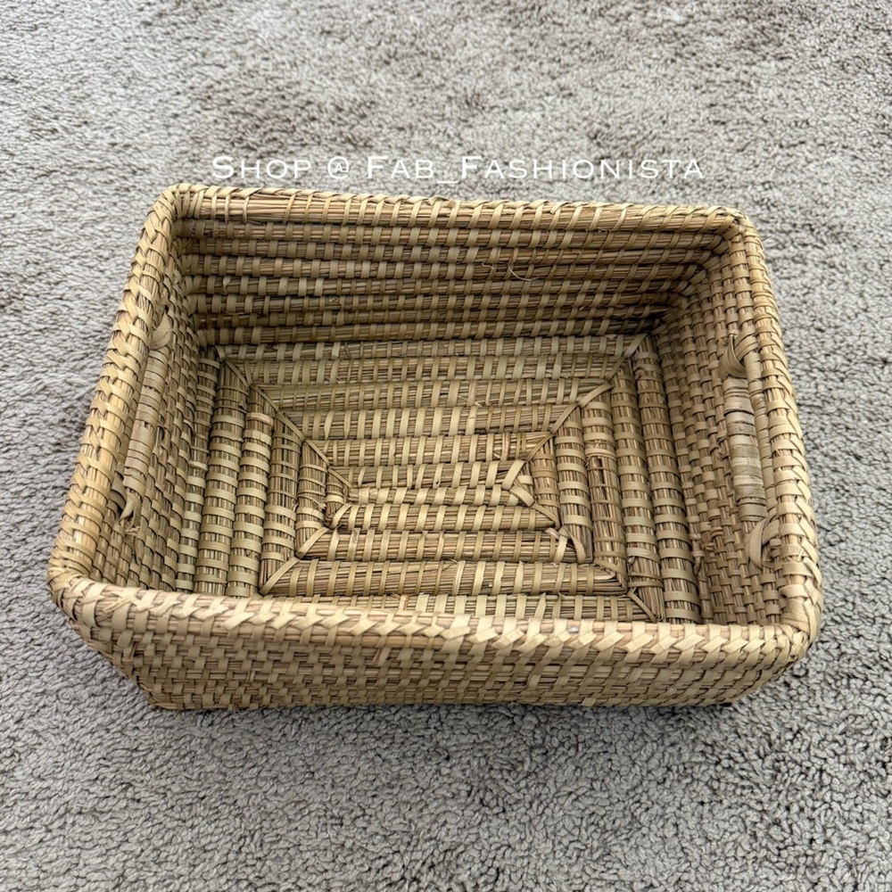 Large Woven Basket with side handles